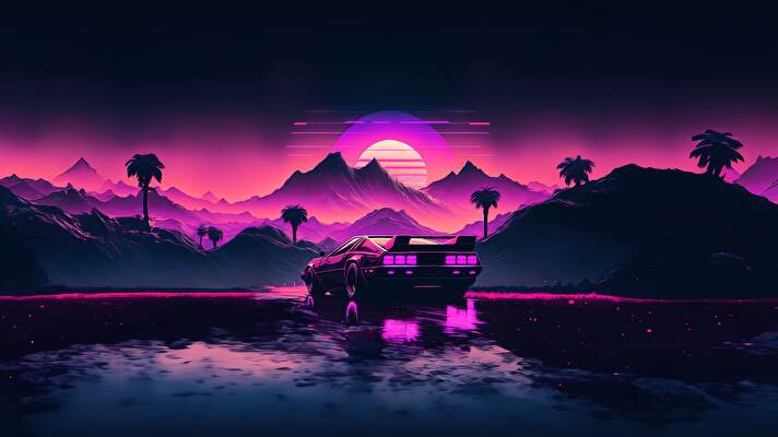 Neon Horizon background 2