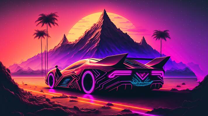 Neon Horizon background 3