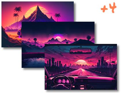 Neon Horizon theme pack